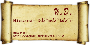 Wieszner Dömötör névjegykártya